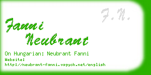 fanni neubrant business card